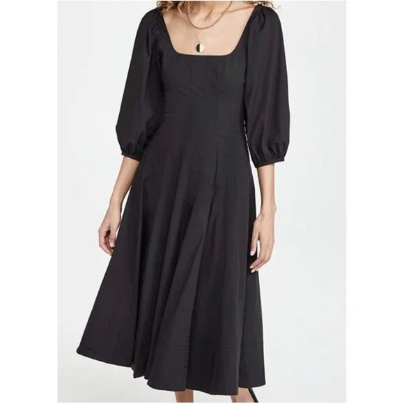 NEW Staud Swells Dress in Black NWOT - Size 0 - Picture 1 of 8